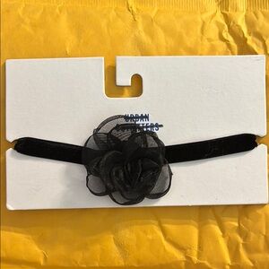Urban Outfitters Black Floral Choker